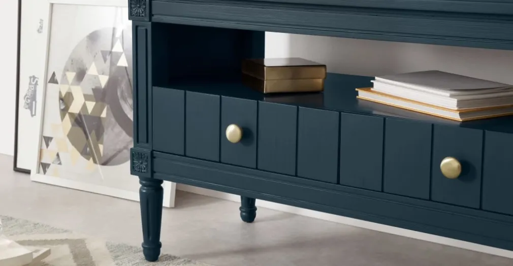 Mueble multimedia Bourbon vintage – Azul oscuro