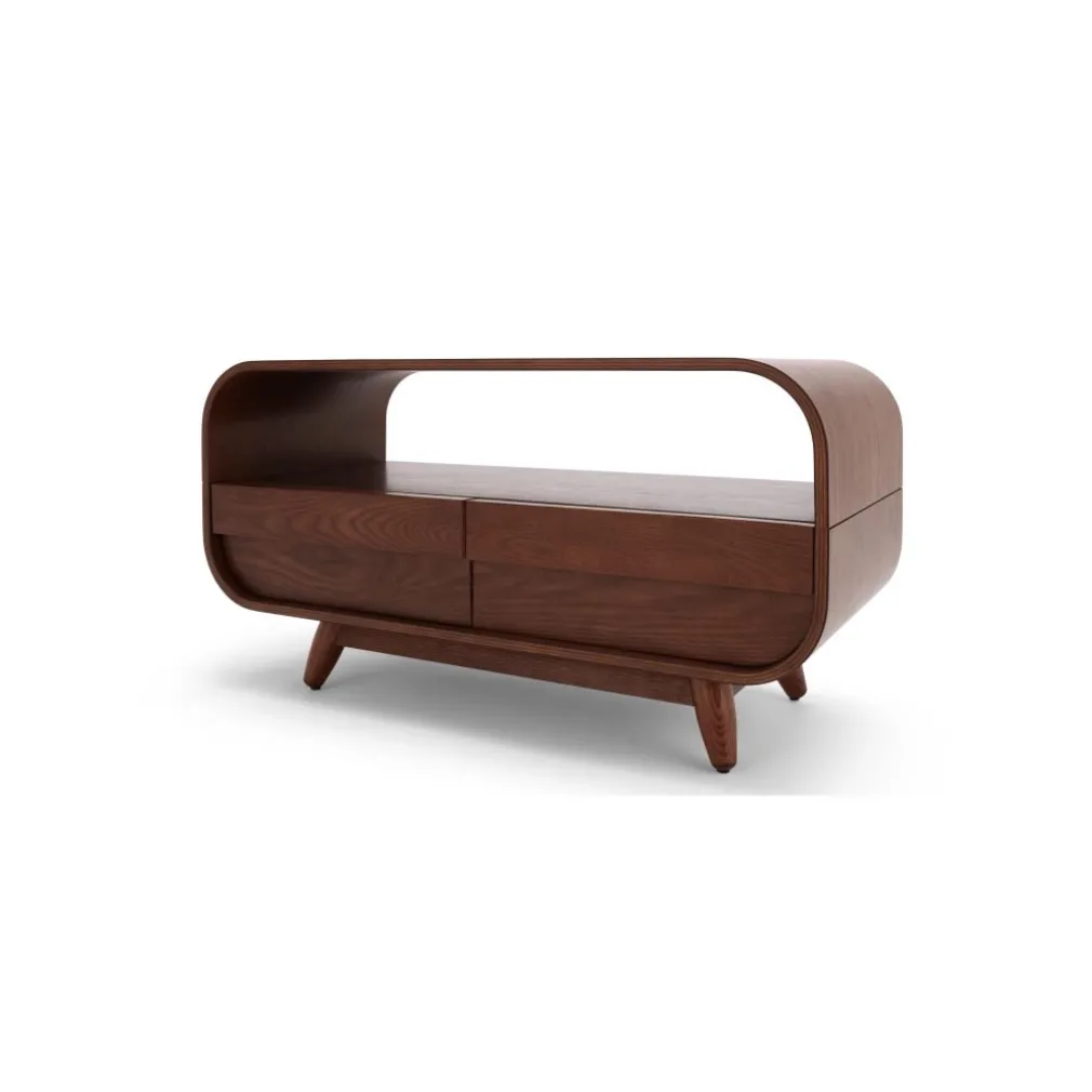 Mueble multimedia compacto Esme – Fresno oscuro
