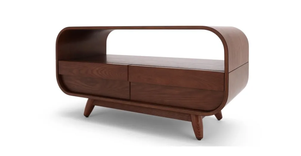 Mueble multimedia compacto Esme – Fresno oscuro