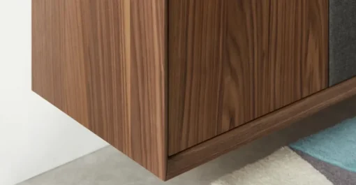Mueble multimedia de pared Luther – Nogal