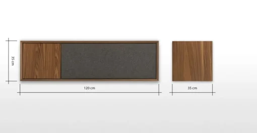 Mueble multimedia de pared Luther – Nogal