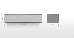 Mueble multimedia de pared Stretto – Gris