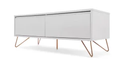 Mueble multimedia Elona – Gris y cobre
