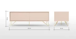 Mueble multimedia Elona – Rosa