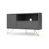 Mueble multimedia esquinero Elona – Gris Carbón