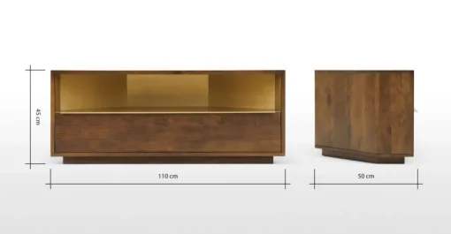 Mueble Multimedia Esquinero Anderson – Caramelo