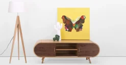 Mueble multimedia Fonteyn – Roble y nogal