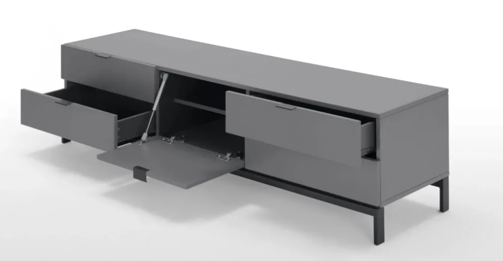Mueble multimedia grande Marcell – Gris