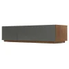 Mueble multimedia Hopkins – Nogal y gris