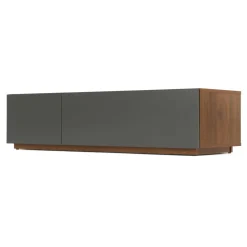 Mueble multimedia Hopkins – Nogal y gris