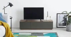 Mueble multimedia Hopkins – Nogal y gris