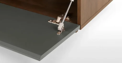 Mueble multimedia Hopkins – Nogal y gris
