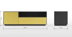 Mueble multimedia Jena – Gris