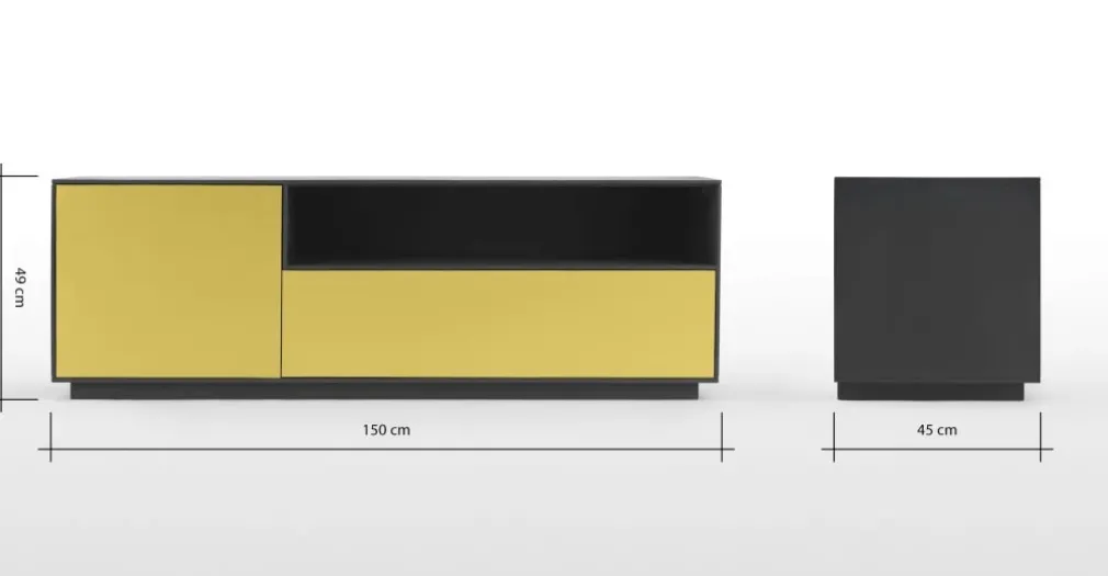 Mueble multimedia Jena – Gris