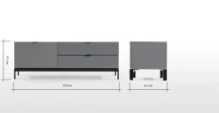 Mueble multimedia Marcell – Gris