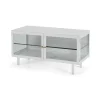 Mueble multimedia Marden – Blanco y cristal