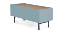 Mueble multimedia Mino – Roble y azul cerceta