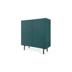 Mueble para recibidor Mino – Azul cerceta y roble