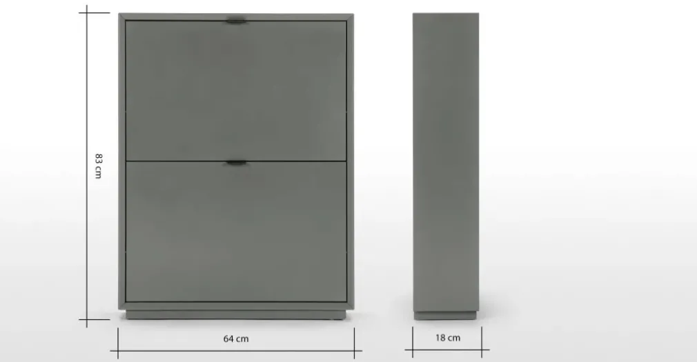 Mueble zapatero pequeño Marcell – Gris
