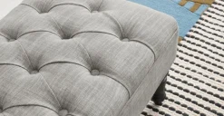 Otomana Bouji – Mezcla de lino color gris