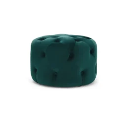 Puf Redondo Pequeño Hampton – Azul Espuma de Mar