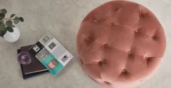 Puf Redondo Pequeño Hampton – Palo Rosa