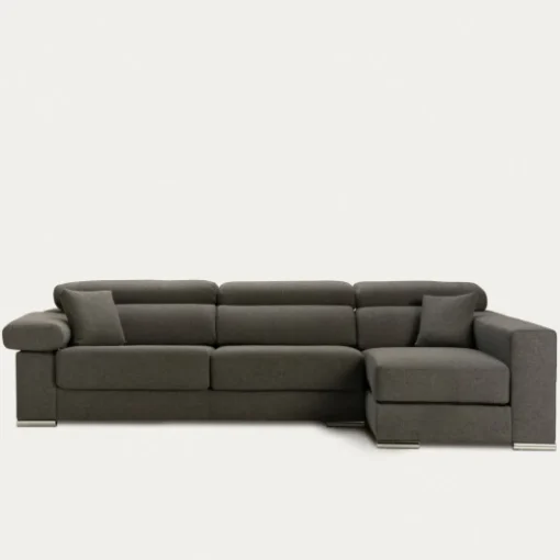 Seccional con Chaise Longue a la Derecha Dolmen – Gris Oscuro