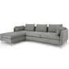 Seccional con Chaise Longue a la Izquierda Vento – Gris a Rayas
