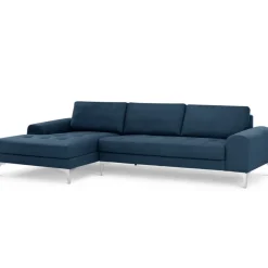 Seccional con Chaise Longue a la Izquierda Vittorio – Azul Oscuro
