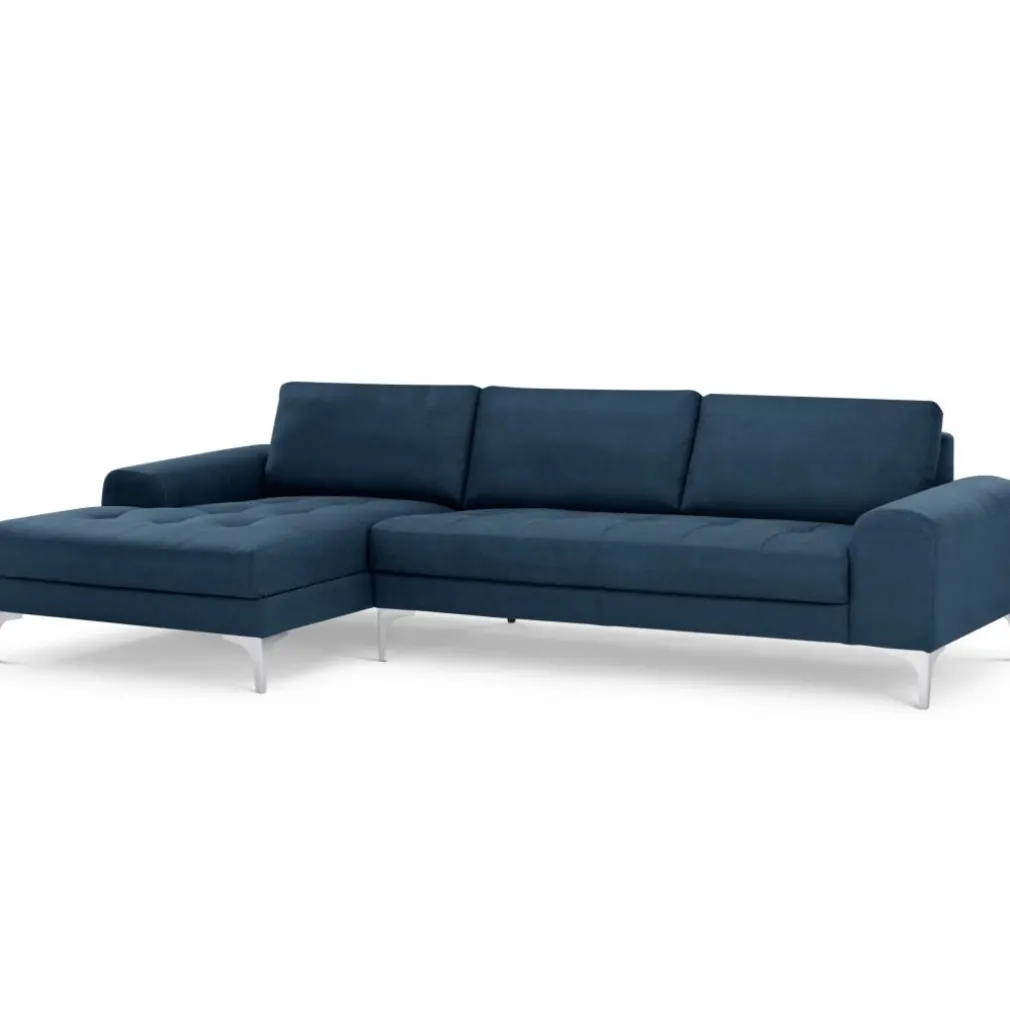 Seccional con Chaise Longue a la Izquierda Vittorio – Azul Oscuro