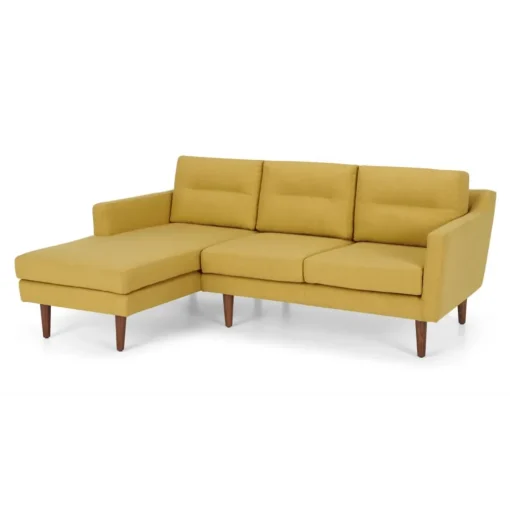 Seccional con Chaise Longue a la Izquierda Walker – Amarillo