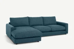 Seccional con Chaise Longue a la Izquierda Arni – Azul Egeo