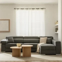 Seccional con Chaise Longue a la Derecha Dolmen – Gris Oscuro