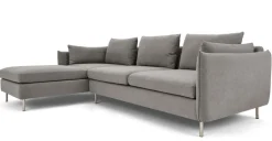 Seccional con Chaise Longue a la Izquierda Vento – Gris Manhattan