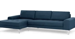 Seccional con Chaise Longue a la Izquierda Vittorio – Azul Oscuro