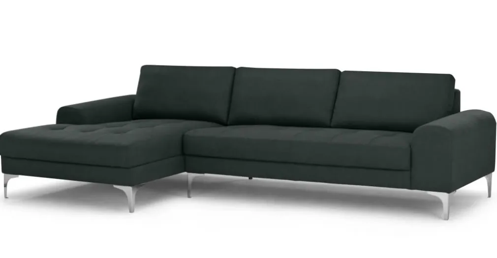 Seccional con Chaise Longue a la Izquierda Vittorio – Gris Antracita
