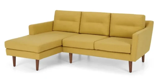 Seccional con Chaise Longue a la Izquierda Walker – Amarillo