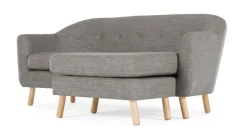 Seccional con Chaise Longue a la Derecha Lottie – Gris Tiza