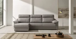 Seccional con Chaise Longue a la Izquierda Berton – Gris