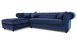Seccional con Chaise Longue a la Izquierda Branagh – Azul Eléctrico