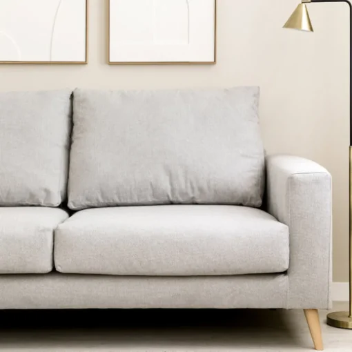 Seccional con Chaise Longue a la Izquierda Piero – Gris Claro