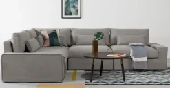 Seccional con Chaise Longue a la Izquierda Trent – Gris Lavado