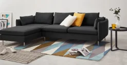 Seccional con Chaise Longue a la Izquierda Vento – Gris Sterling