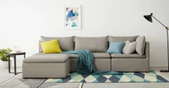 Seccional con Chaise Longue a la Izquierda Victor – Gris Portland