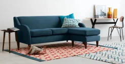 Seccional con Chaise Longue a la Derecha Helena – Azul Cerceta