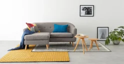 Seccional con Chaise Longue a la Derecha Lottie – Gris Tiza