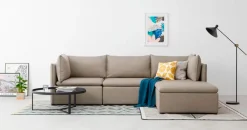 Seccional con Chaise Longue a la Derecha Victor – Gris Portland