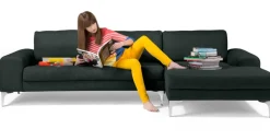 Seccional con Chaise Longue a la Derecha Vittorio – Gris Antracita