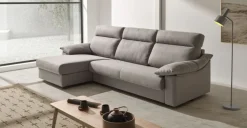 Seccional con Chaise Longue a la Izquierda Berton – Gris