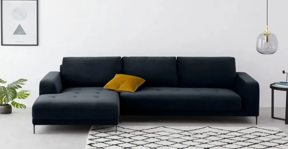 Seccional con Chaise Longue a la Izquierda Luciano – Azul Crepúsculo